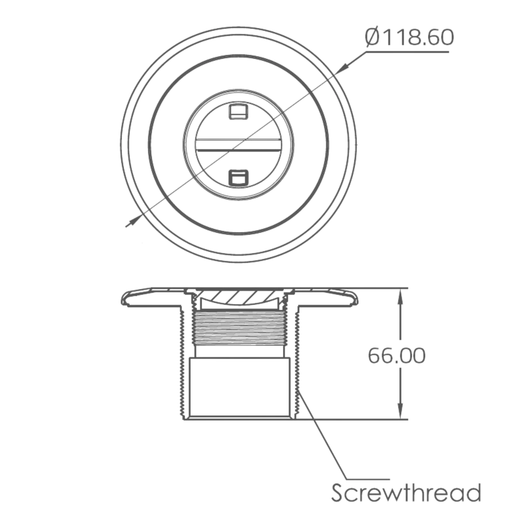 Raccord d'Aspiration Fileté pour Piscine en Béton
